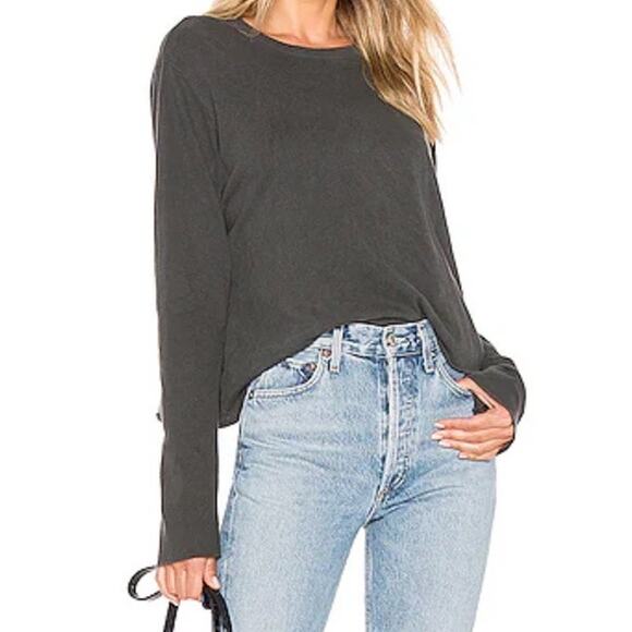 REVOLVE Top Women's XS/S Gray Feel The Piece Terre Jacob Back Zipper Long Sleeve - Picture 1 of 7